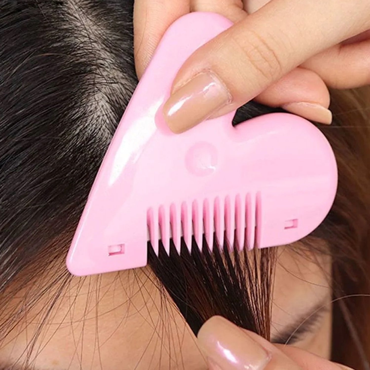 0361 Heart Shape Plastic Hair Cutting Scissors For Baby Girls Lightweight Portable Hair Thinning Doubleedge Stainless Steel Convenient For Hair Cutting For Hair Thinning (1 Pc ) Wukusy