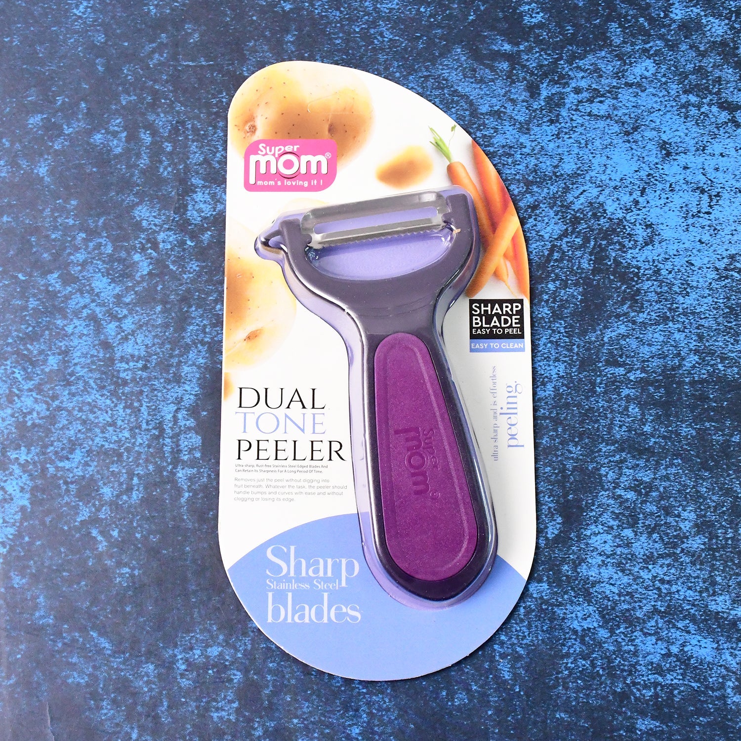Supermom Dual Tone Peeler With Ultra Sharp Stainless Steel Blade (1 Pc) Wukusy