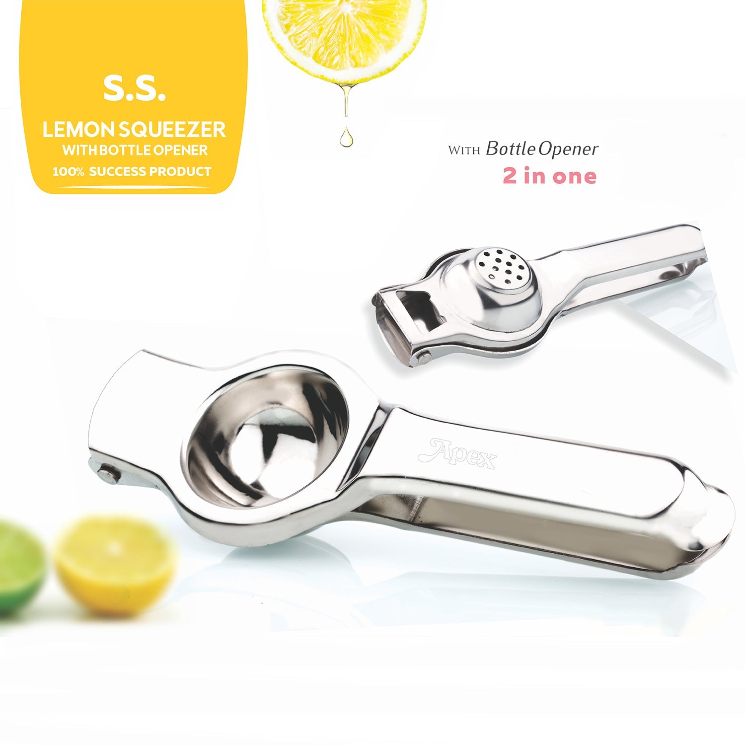 Apex Heavy Duty Stainless Steel Lemon Press Squeezer Wukusy