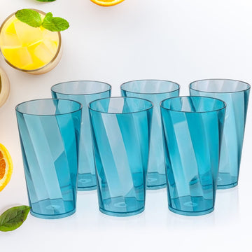 2353 Premium Juice And Water Glasses Set Of 6 Transparent 300ml Drinking Water Glasses Stylish  Crystal Square Highball Glasses For Water Juice  Cocktails Glass Set Of 6 For Water Wukusy