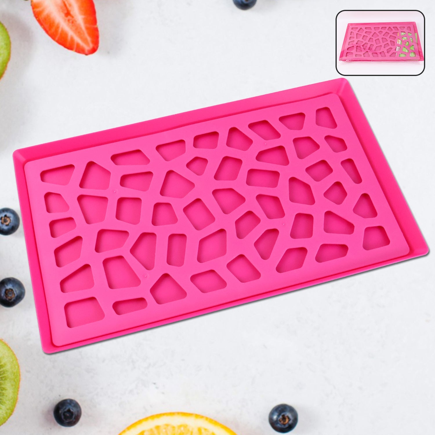 Plastic Kitchen Tray With Modern Hollow Design (40x25 Cm) Wukusy