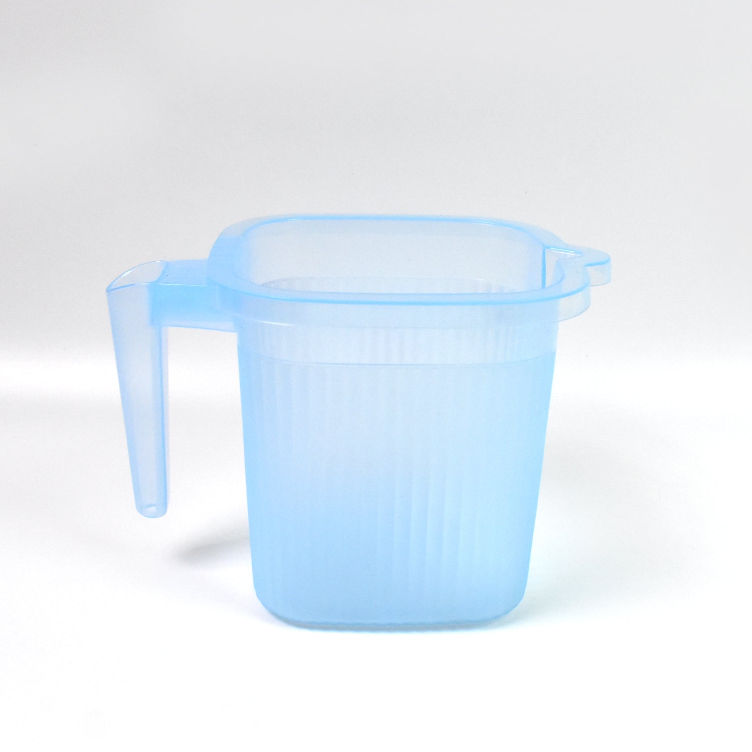 Plastic Square Transparent  Bath Water Mug (1 Pc  1000 Ml  Mix Color) Wukusy