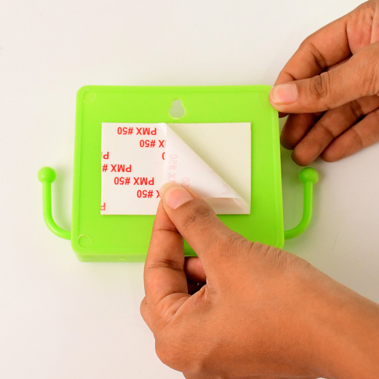 1 Pc Neon Green Wallmount Mobile Stand With Hook Wukusy