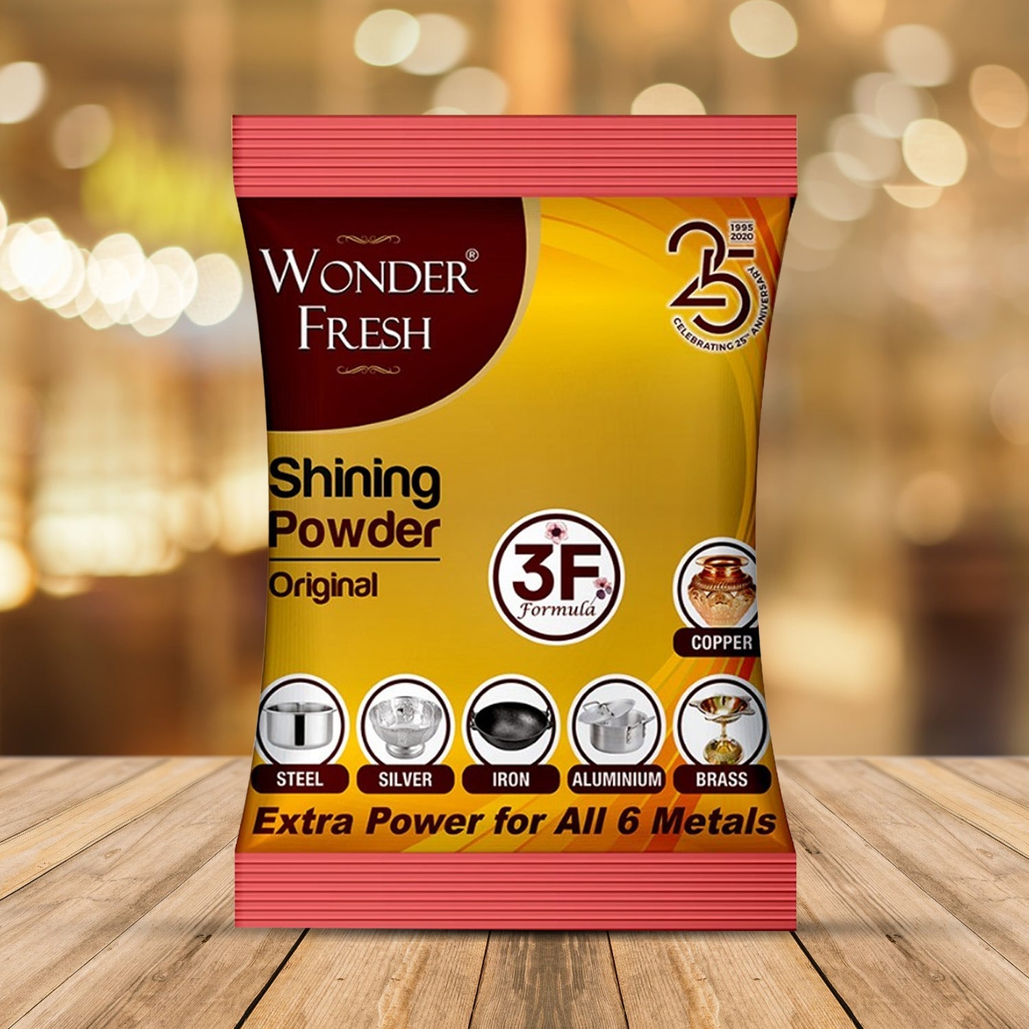 Shining Powder Cleans And Polishes Copper Brass Silver Aluminum Iron And Steel Removes Tarnish And Oxidation (200 Gm) Wukusy