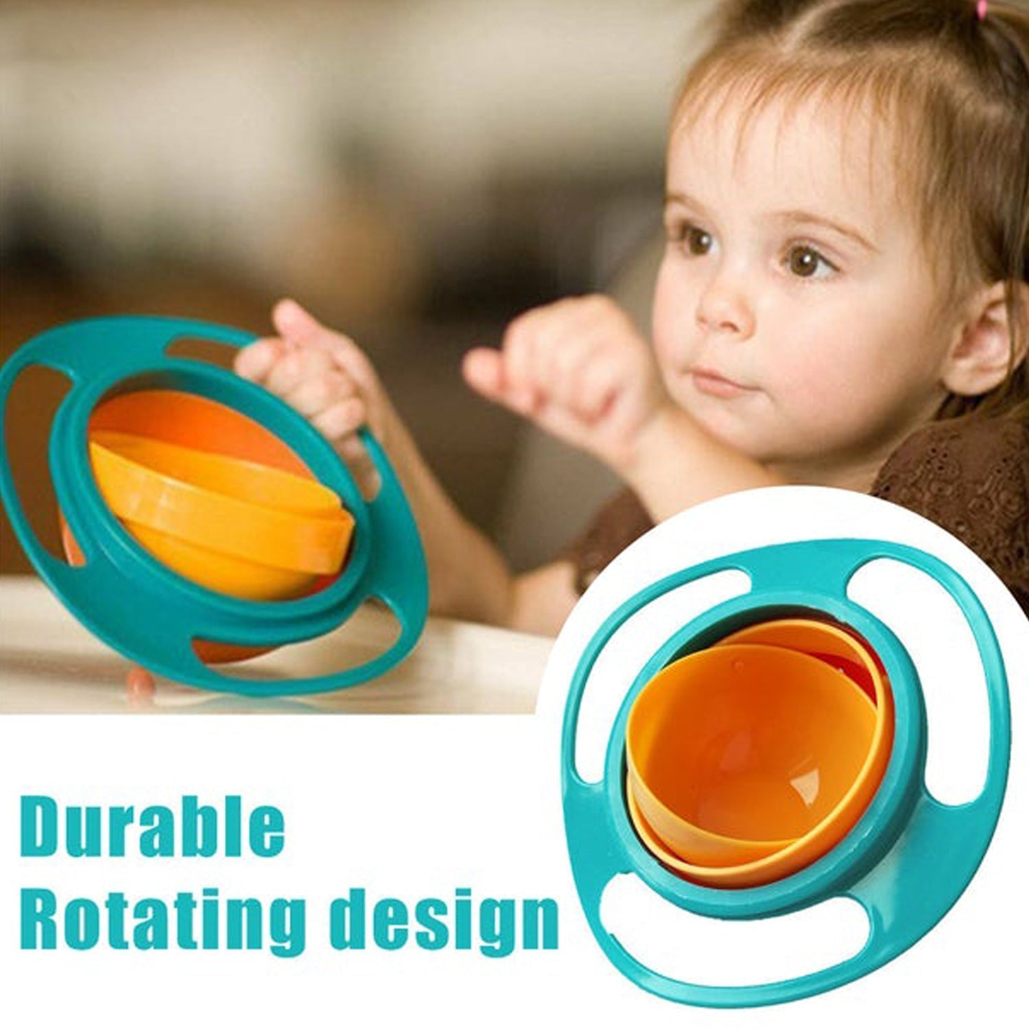 0617b Rotating Baby Bowl Used For Serving Food To Kids And Toddlers Etc. Wukusy