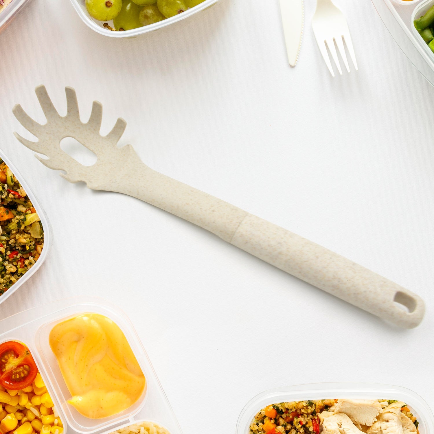 Plastick Kitchen Accessories Whisk  Pasta Spoon  Soup Spoon Heat Resistant  Non Stick Spoons Kitchen Cookware Items  (1 Pc ) Wukusy